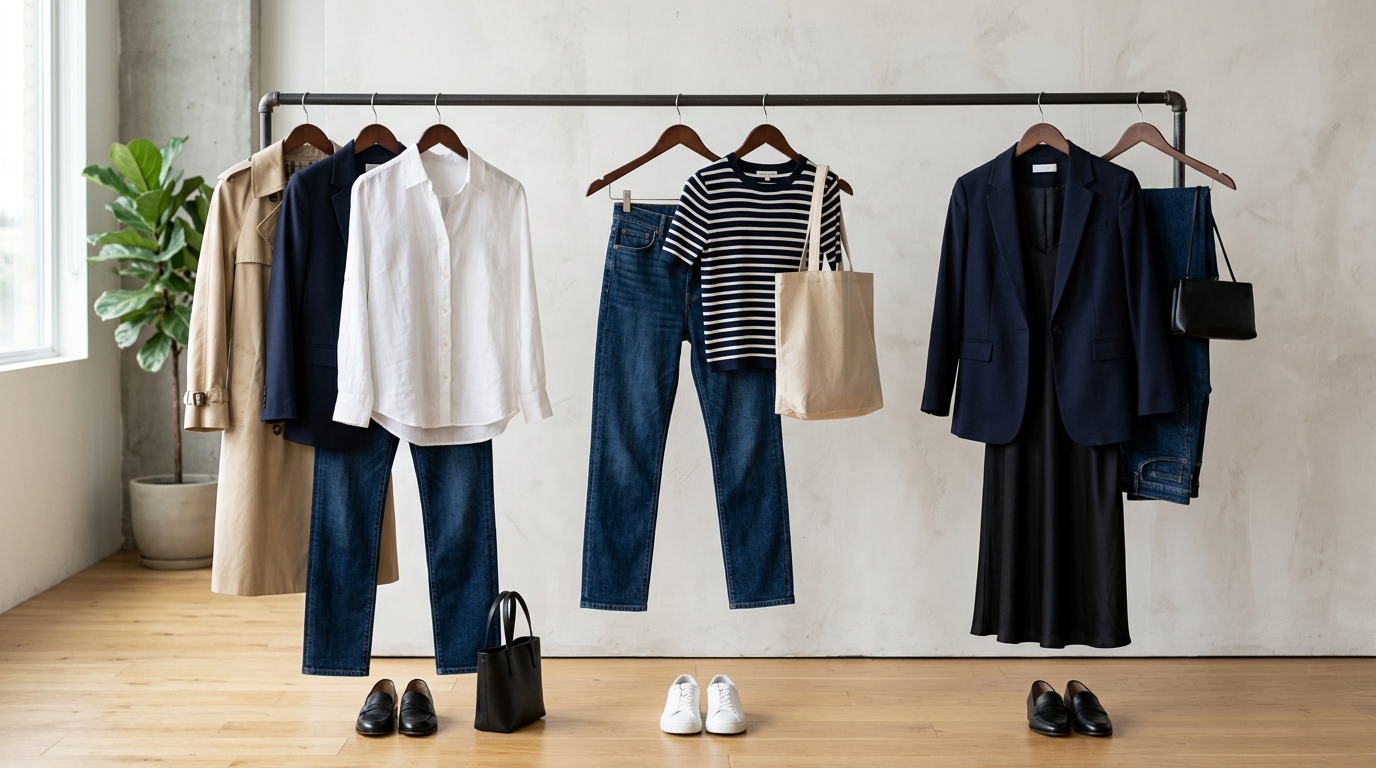 Примеры как составить образ из одежды онлайн из одного базового гардероба